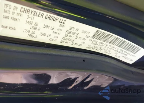 2011 Dodge Durango Crew z USA, uszkodzony, nr VIN 1D4SE4GT2BC651815